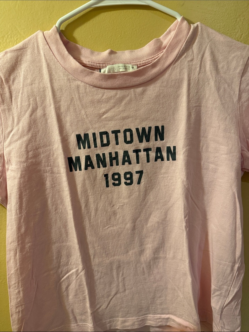 Zara Pink Midtown Manhattan 1997 Graphic Tee